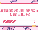 抖音直播间风火轮,暴力微信引流技术,低成本日加上千法-知一资源网