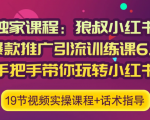狼叔小红书爆款推广引流训练课6.0,手把手带你玩转小红书-知一资源网