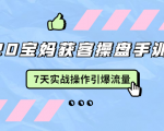 2020宝妈获客操盘手训练营:7天实战操作引爆 母婴、都市、购物宝妈流量-知一资源网