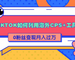 详细解析TIKTOK如何利用海外CPS+工具0粉丝轻松变现月入过万-知一资源网