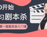 红娘子·从0开始学习剧本杀，你的第一堂剧本杀入门课 简单易懂 市场需求大-知一资源网