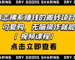 强子日志佛系赚钱的搬砖项目,需求大,可复购,无脑操作就能收钱-知一资源网