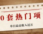 30套热门项目：单日最高收入过万 (网赚项目、朋友圈、涨粉套路、抖音、快手)等-知一资源网