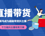 3天从菜鸟成为超级带货抖主播,千万级抖主播培育方案(价值980元)-知一资源网