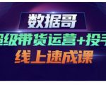 数据哥·超级带货运营+投手线上速成课,快速提升运营和熟悉学会投手技巧-知一资源网