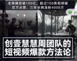 创壹慧慧周短视频爆款方法论,让你快速入门、少走弯路、节省试错成本-知一资源网