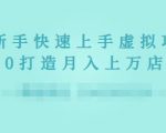 2022年虚拟项目实战指南,新手从0打造月入上万店铺-知一资源网