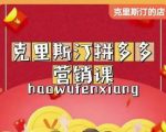 克里斯汀拼多多运营课,适合小白初涉平台,低成本入门-知一资源网