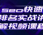 seo快速排名实战讲解视频课程,揭秘seo快排原理-知一资源网