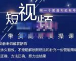 吴Sir·短视频带货底层实操课，教你如何选爆品、了解获短视频流量密码，正确起号-知一资源网