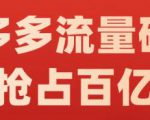 阿杰·拼多多流量破局:如何打黑标,爆款的思路,拼多多流量框架,快速抢占百亿流量-知一资源网