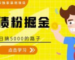 全网2022独家暴利项目，负债粉掘金，日搞5000的路子-知一资源网