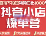 推易电商·2022年抖音小店爆单营,不直播、不拍短视频、日出1000单,暴力玩法-知一资源网