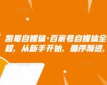 凯哥自媒体·百家号自媒体全套实战赚钱教程,从新手开始,循序渐进,系统的讲解-知一资源网
