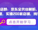 贝千电商店群:京东全类目解析,京东店群专业运营,实操200家店铺,纯实战经验-知一资源网