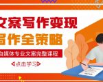 自媒体专业文案写作变现，月入10W+写作策略，教你从零开始学写作-知一资源网