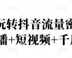 2022玩转抖音流量密码,(直播+短视频+千川)-知一资源网