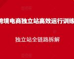 跨境电商独立站高效运行训练营,独立站全链路拆解-知一资源网