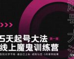 大播·五天起号魔鬼训练营，告别光学不练，逼自己上车，成败与否，5天拿到结果-知一资源网