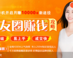 全网千万人气导师亲授：零基础/易上手的朋友圈赚钱攻略，让你轻松月入过万-知一资源网