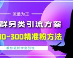 价值888的QQ群另类引流方案，半自动操作日200~300精准粉方法【视频教程】-知一资源网