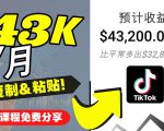 2022抖音国际版Tiktok赚钱项目：每天上传一个视频就轻松月入$43200-知一资源网