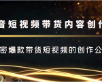 抖音短视频带货内容创作班,解密爆款带货短视频的创作公式-知一资源网