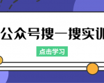 公众号搜一搜实训，收录与恢复收录、 排名优化黑科技，附送工具（价值998元）-知一资源网