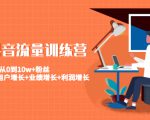 美业抖音流量训练营:从0到10w+粉丝 让你的门店用户增长+业绩增长+利润增长-知一资源网