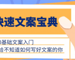 快速文案宝典,0基础文案入门,给不知道如何写好文案的你-知一资源网