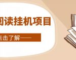 全自动阅读挂机项目，号称单窗10r，全套脚本+教程，小白上手简单-知一资源网