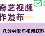 爱奇艺号视频发布,每天只需花几分钟即可发布视频,简单操作收入过万【教程+涨粉攻略】-知一资源网
