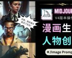 Midjourney V4版本操作教程：2个简单参数，完成漫画生成，人物创建-知一资源网