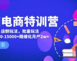 美团电商特训营:美团·店群玩法,无脑铺货月产出6000-15000+精细化月产2w+-知一资源网