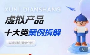 虚拟产品项目拆解课,十大类案例拆解分析运营玩法-知一资源网