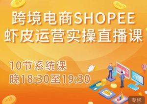 跨境电商Shopee虾皮运营实操直播课,从零开始学,入门到精通(10节系统课)-知一资源网