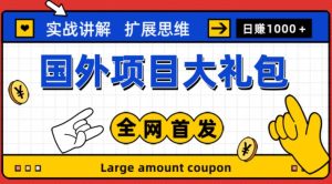 最新国外项目大礼包,包涵十几种国外撸美金项目,新手和小白们闭眼冲就可以了【项目实战教程+项目网址】-知一资源网