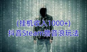 抖音Steam撸音浪玩法,挂机一天收入1000+不露脸 不说话 不封号 社恐人群福音-知一资源网