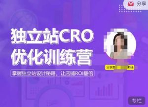 独立站CRO优化训练营,掌握独立站设计秘籍,打造高转化的独立站,让店铺ROI翻倍-知一资源网