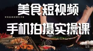 烁石·美食视频手机拍摄实操课,美食摄影理论、手机拍摄相关设置、剪辑调色、布光原理等内容-知一资源网