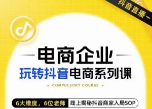 玺承·电商企业玩转抖音电商系列课,6大维度,6位老师,线上揭秘抖音商家入局SOP-知一资源网