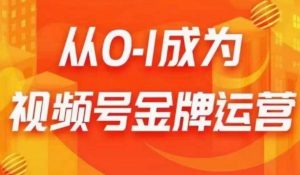 从0-1成为视频号金牌运营,微信运营/账号内容/选品组货/直播全案/起号策略,我们帮你在视频号赚到钱-知一资源网