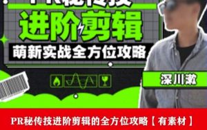 PR进阶剪辑培训班,让你快速成为剪辑大师12节视频课程+素材!-知一资源网