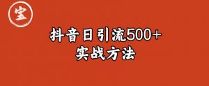 宝哥抖音直播引流私域的6个方法,日引流500+-知一资源网