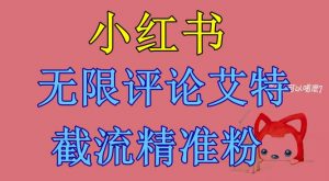 小红书无限评论艾特截流精准粉(软件+教程)-知一资源网