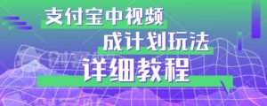 避坑玩法:支付宝中视频分成计划玩法实操详解【揭秘】-知一资源网