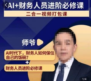 AI+财务人员进阶必修课二合一视频打包课,财务人员进阶必修课-知一资源网