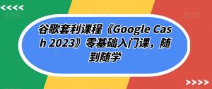 谷歌套利课程《Google Cash 2023》零基础入门课,随到随学-知一资源网