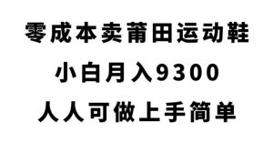 零成本卖莆田运动鞋，小白月入9300，人人可做上手简单【揭秘】-知一资源网