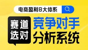 电商盈利8大体系·赛道选对,竞争对手分析系统线上课-知一资源网
